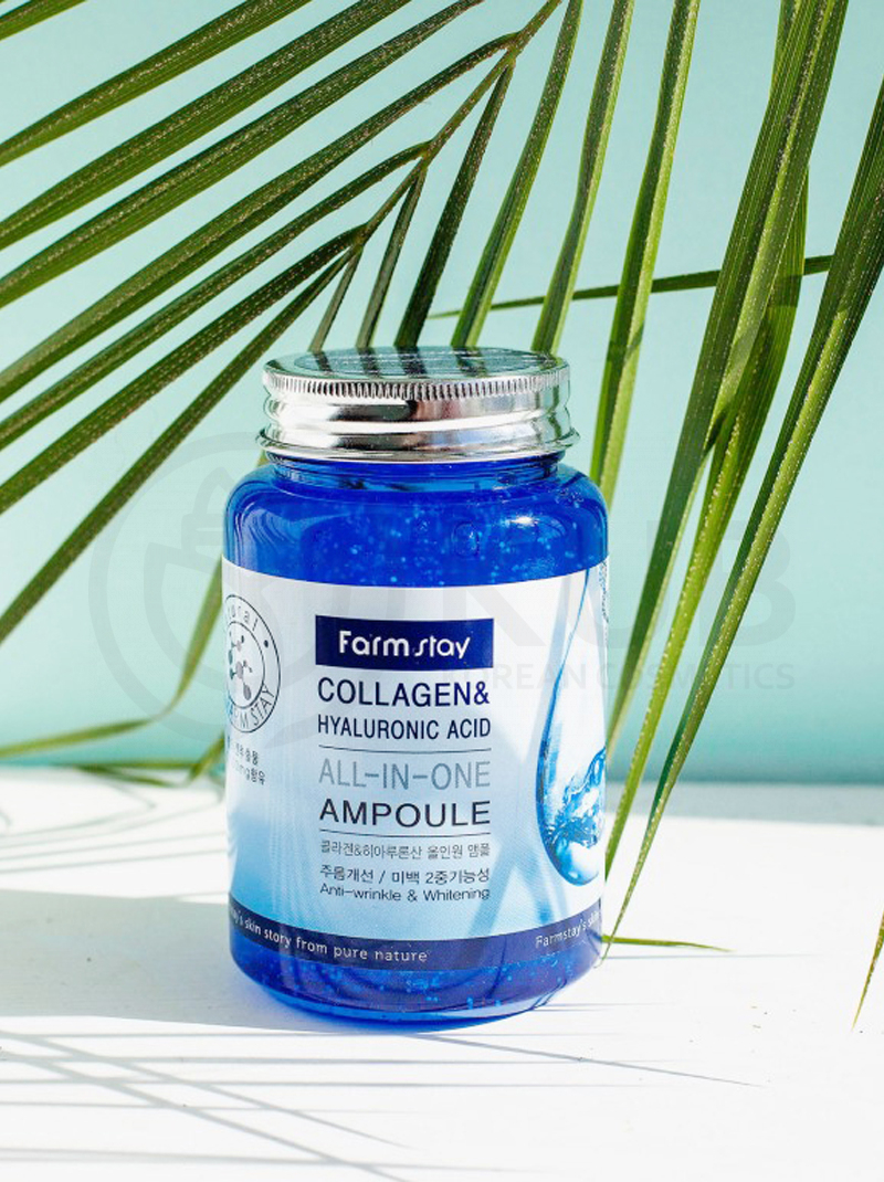 Сыворотка с гиалуроновой кислотой и коллагеном Farm Stay All In One ...