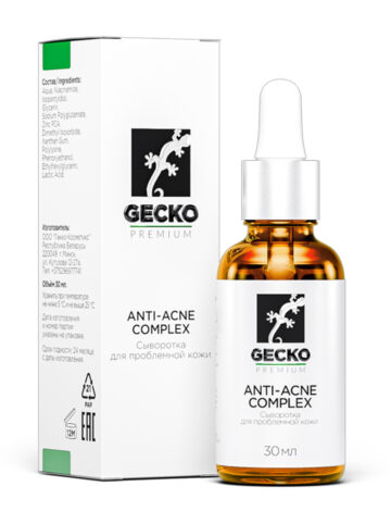 Сыворотка для проблемной кожи GECKO Anti-acne Complex, 30мд