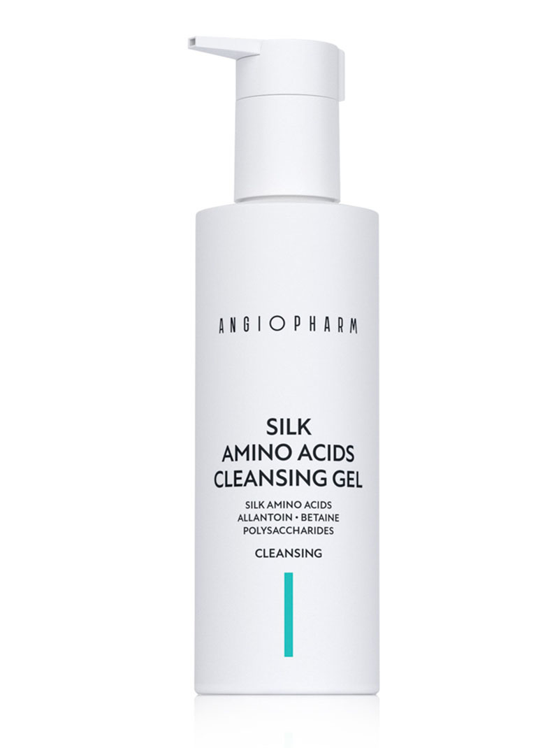 Гель для умывания с аминокислотами шелка ANGIOPHARM Silk Amino Acids Cleansing Gel